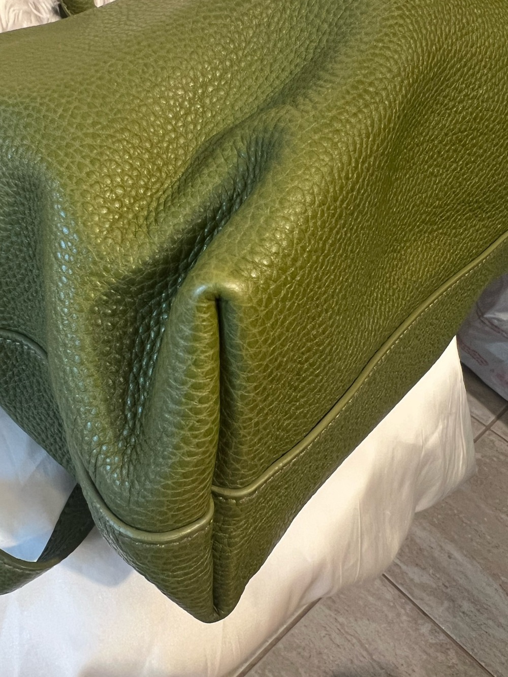 Authentic Prada Cedro Vitello Daino Leather Large Shopping Tote & Wallet. - Picture 10 of 17